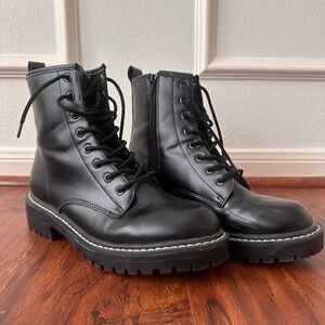 ICHIGO Women’s Fashion Ankle Booties Causal Lace-up Combat Boots | Size 10